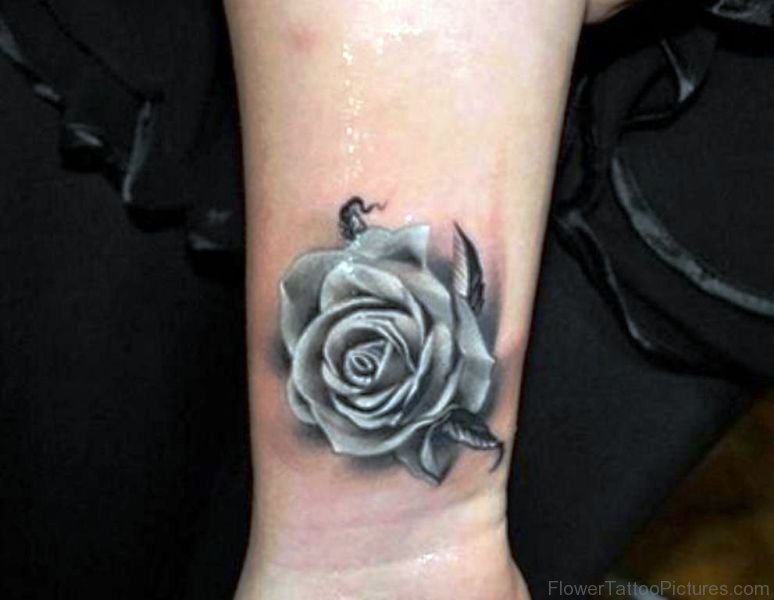 Black and Grey Rose Tattoo Designs for Men - wide 4