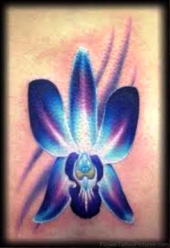 Japenese Orchid Tattoo Design