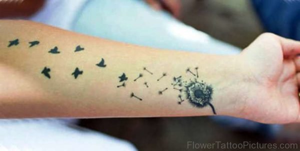 Adorable Dandelion Wrist Tattoo