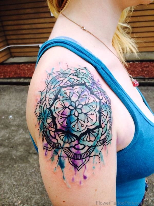 Adorable Mandala Flower Tattoo