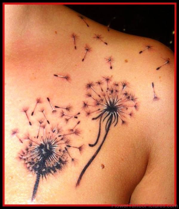 Amazing Dandelion Tattoo Design