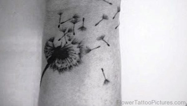 Amazing Dandelion Wrist Tattoo Design