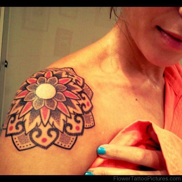 Amazing Designer Flower Tattoo