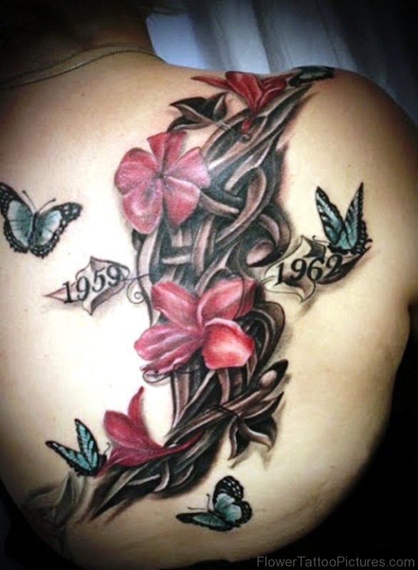 Beautiful Cherry Blossom Flower Tattoo Design