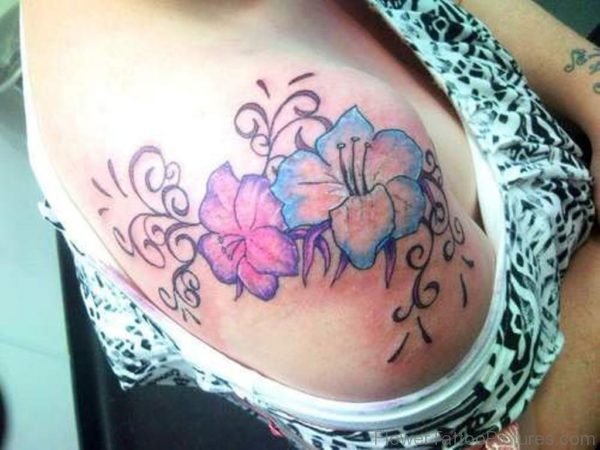 Beautiful Colored Flower Tattoo