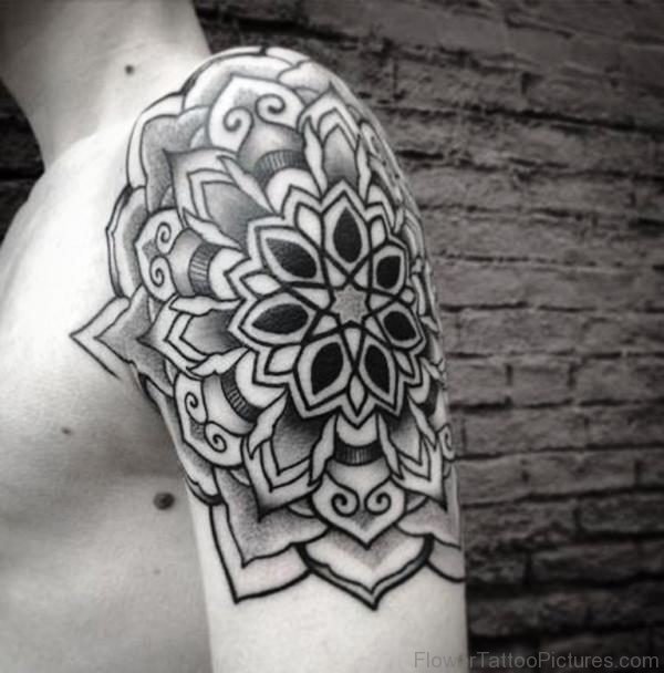 Black And White Mandala Tattoo