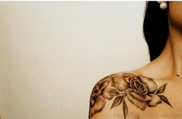 Black Shade Rose Tattoo