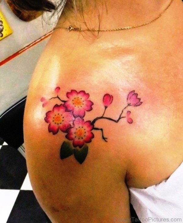 Cherry Blossom Flower Tree Tattoo