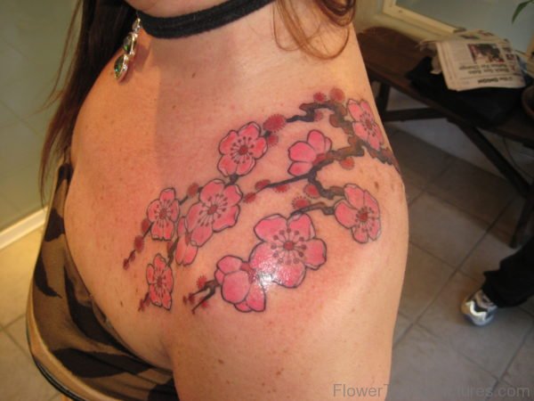 Cherry Blossom Flowers Tattoo