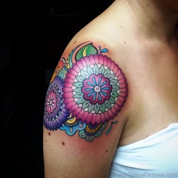 Coloful Mandala Tattoo Design