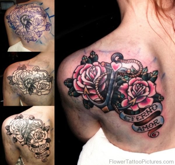 Colored Roses Tattoo