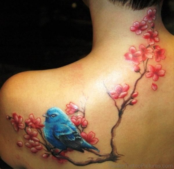 Cool Cherry Blossom Tree Tattoo Design