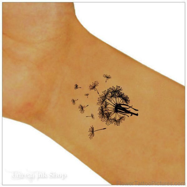 Dandelion Blowing Tattoo On Wrist
