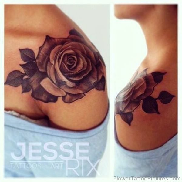 Grey Roses Tattoo Design
