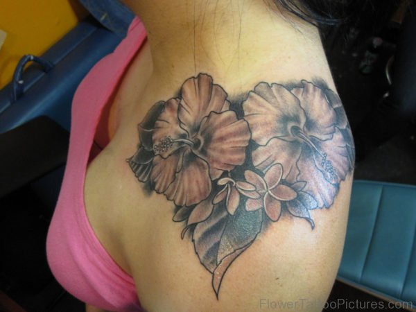 Hibiscus Flower Shoulder Tattoo