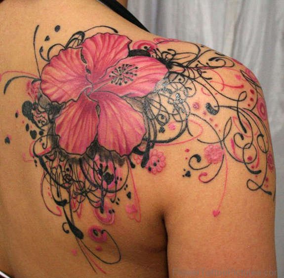 Hibiscus Red Flower Tattoo