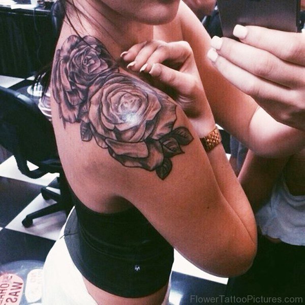 Large Rose Shoulder Tattoo