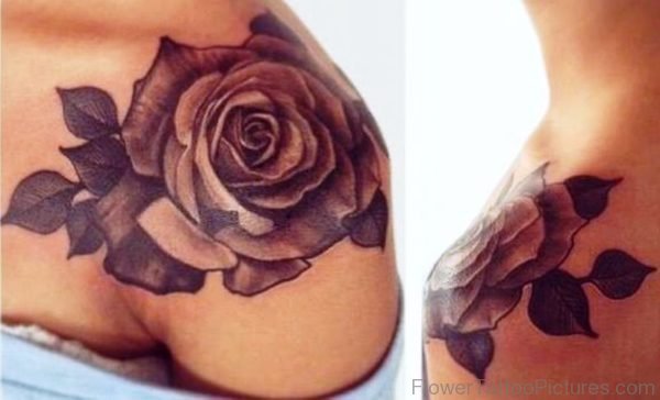 Ligth Black Flower Tattoo