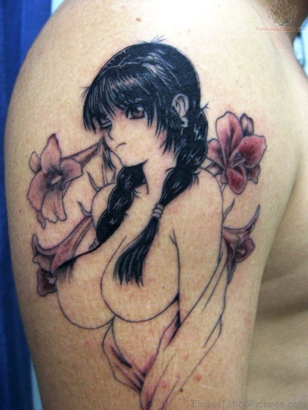 Lily And Girl Tattoo