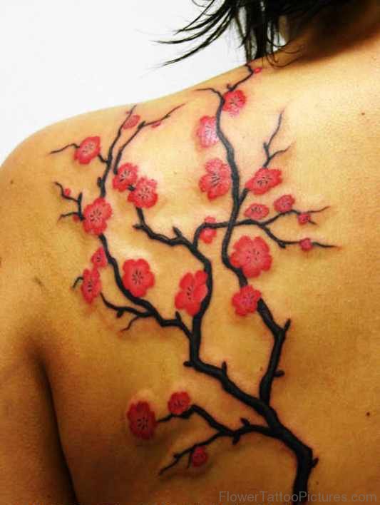 Lovely Cherry Blossom Tattoo Design