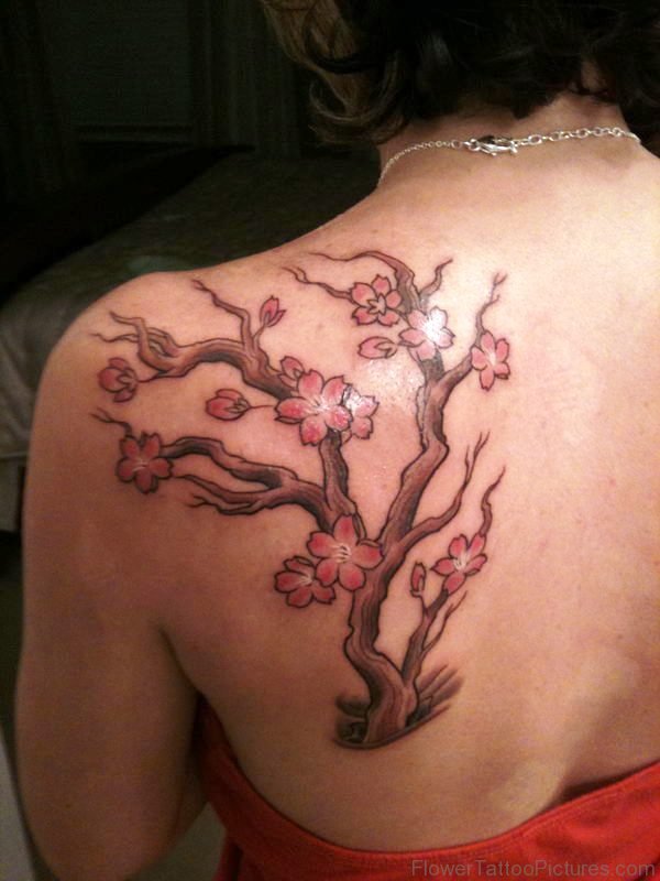 Lovely Cherry Blossom Tree Tattoo