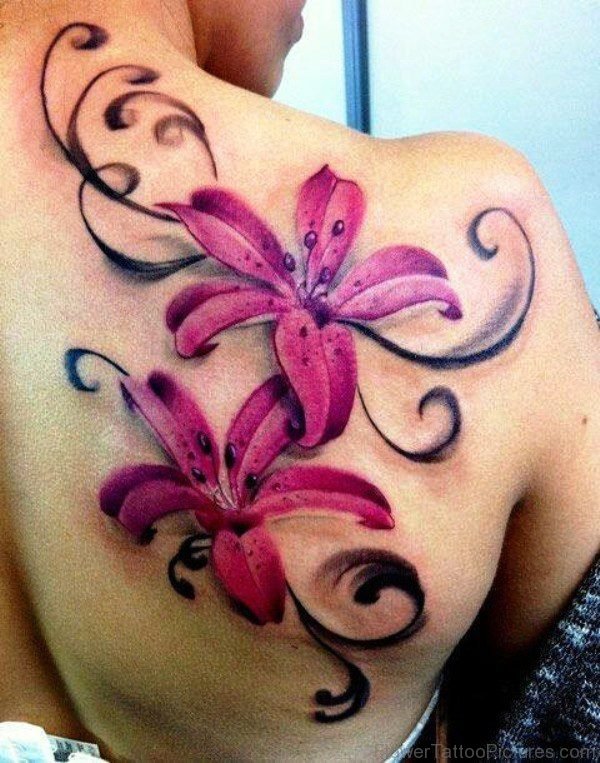 Lovely Lily Flower Tattoo