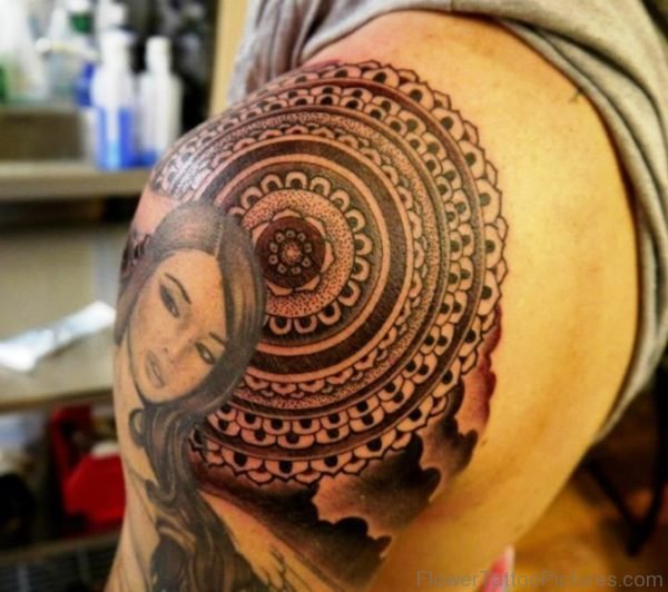 Mandala And Lady Tattoo