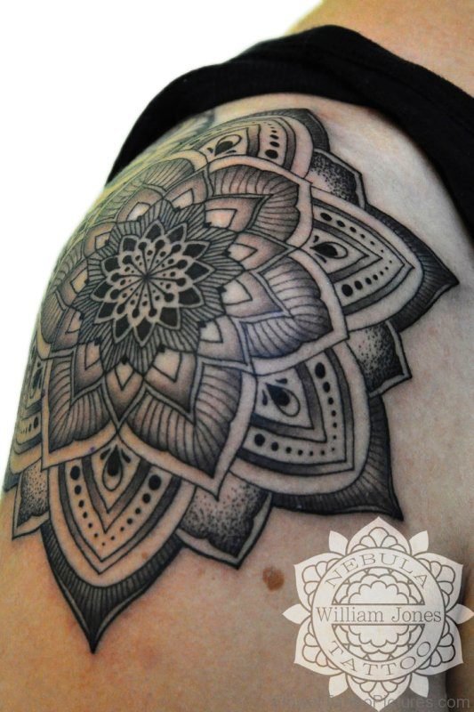 Mandala Designer Tattoo On Shoulder