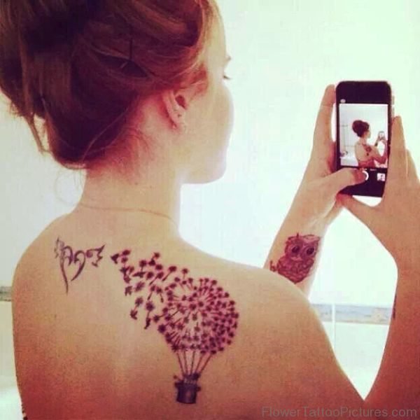 Mind Blowing Dandelion Tattoo On Shoulder