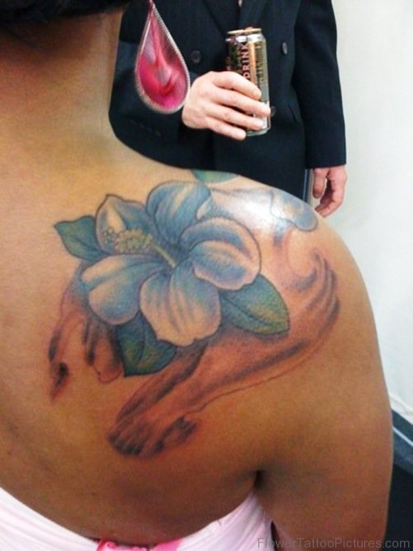 New Design Flower Tattoo On Shoulder