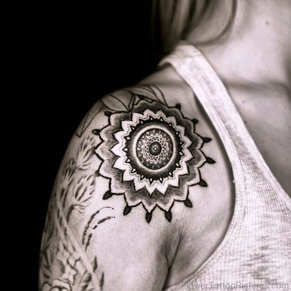 Nice Mandala Shoulder Tattoo