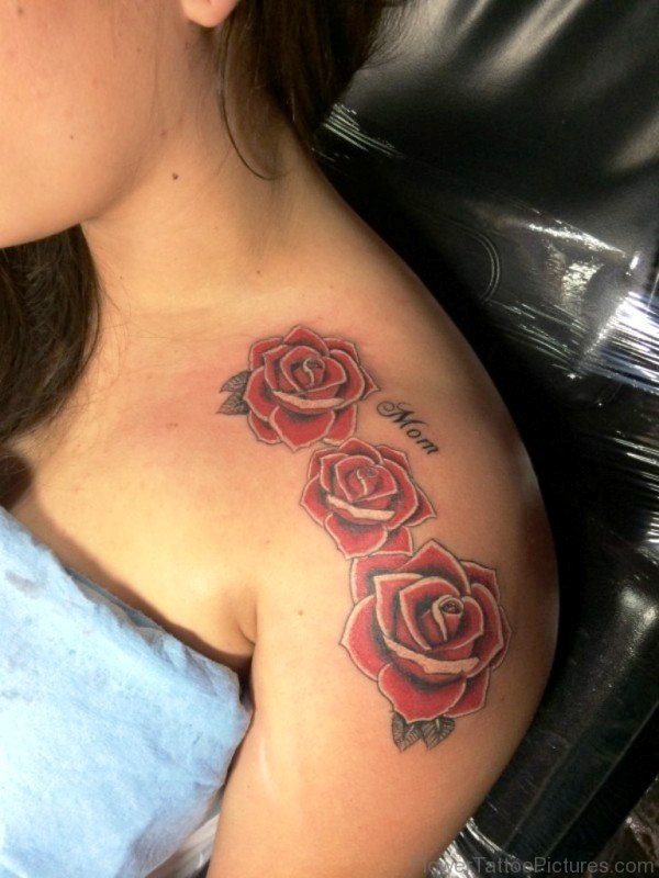 Nice Roses Shoulder Tattoo Design