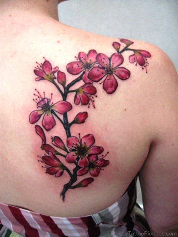 Pink Cherry Blossom Designer Tattoo