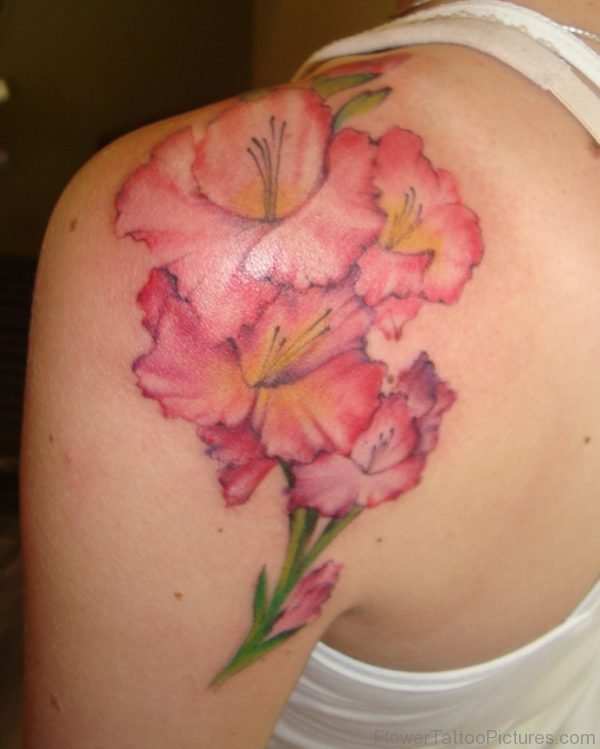 Red Hibiscus Flower Tattoo