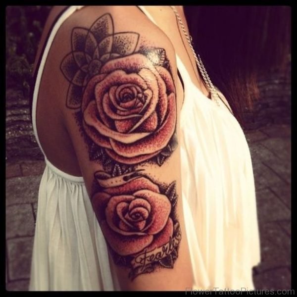 Roses Flower Shoulder Tattoo 1