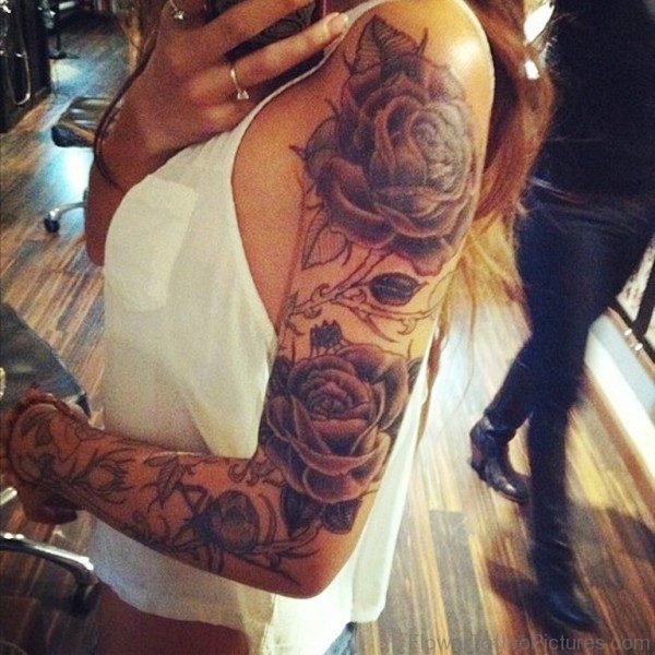 Roses Tattoo Desing On Shoulder