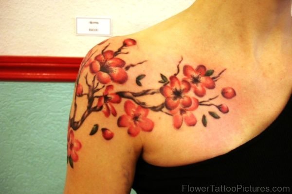Stunning Cherry Blossom Tree Tattoo Design