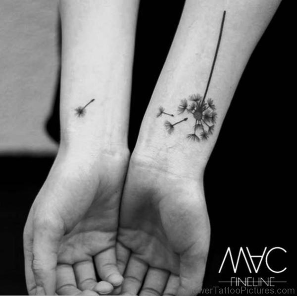 Stunning Dandelion Wrist Tattoo