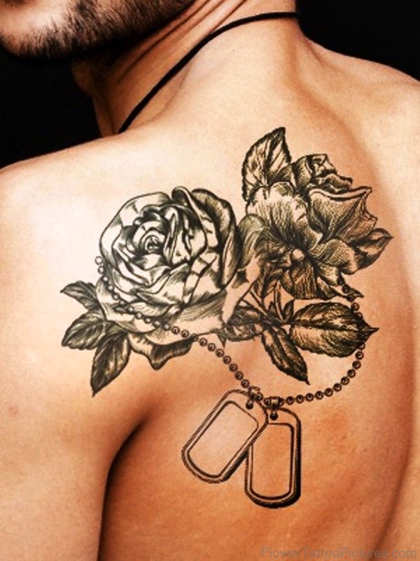 Stunning Roses Shoulder Tattoo Design