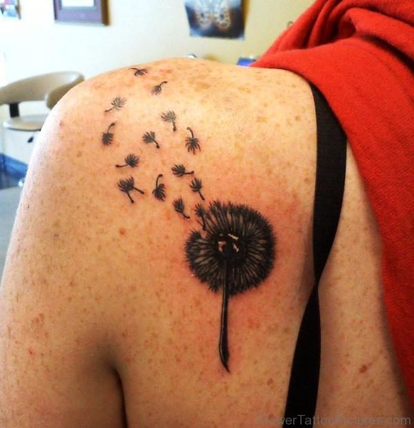 Stupendous Dandelion Tattoo On Shoulder