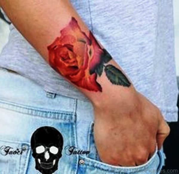 Stylish Rose Tattoo