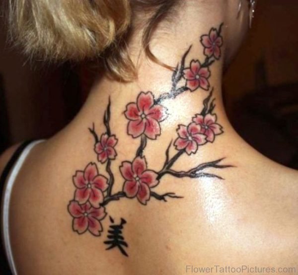 Sweet Cherry Blossom Tree Tattoo