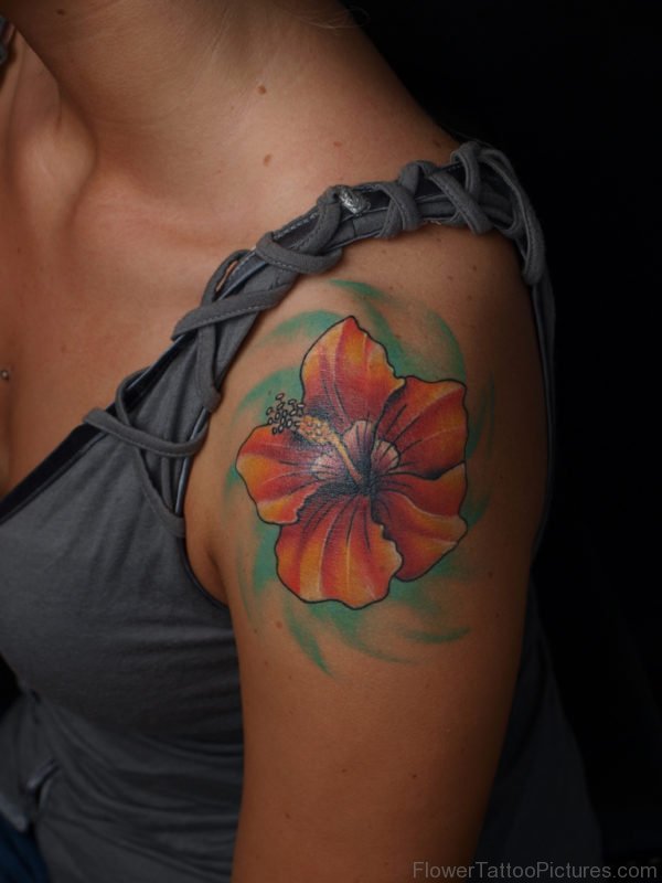 Sweet Lily Shoulder Tattoo Design