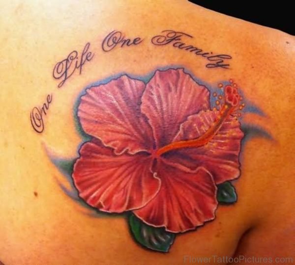 Sweet Red Hibiscus Tattoo