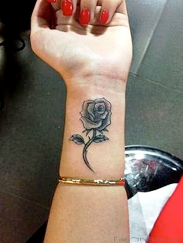 Sweet Rose Tattoo On Wrist