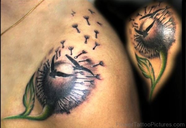 Tremendous Dandelion Tattoo Design