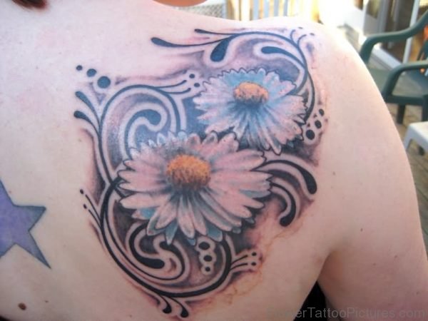 Two Daisy Flowers Tattoo
