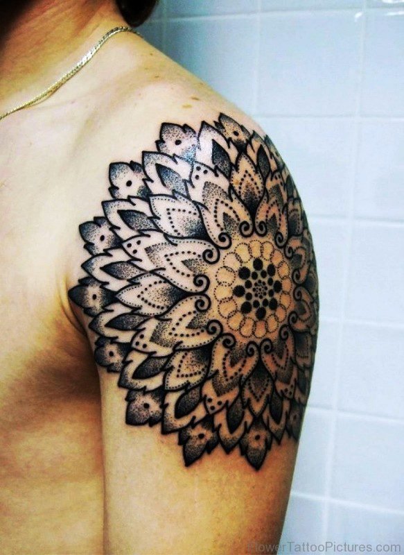 Unique Mandala Flower Tattoo