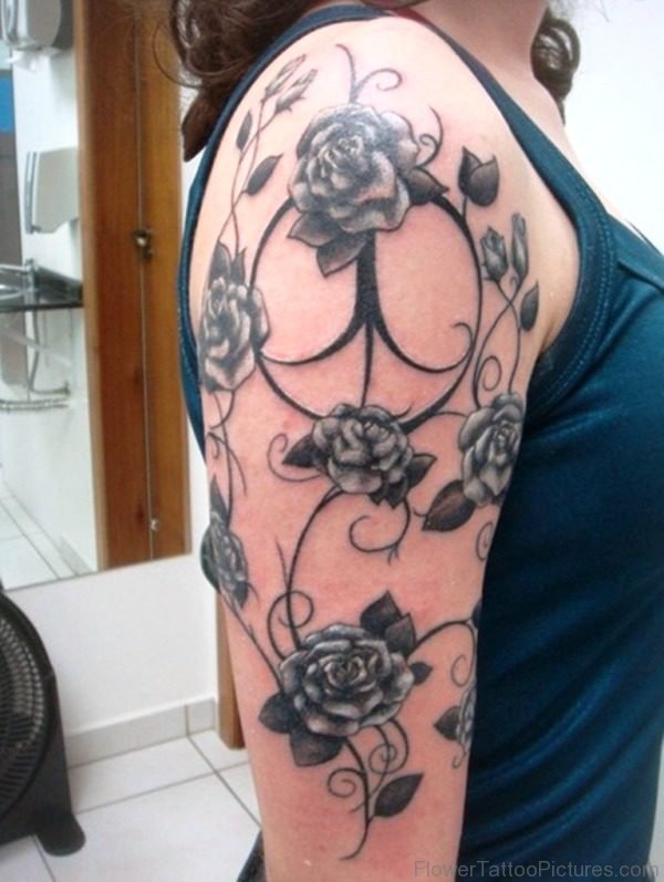 Wondeful Small Designer Rose Tattoo