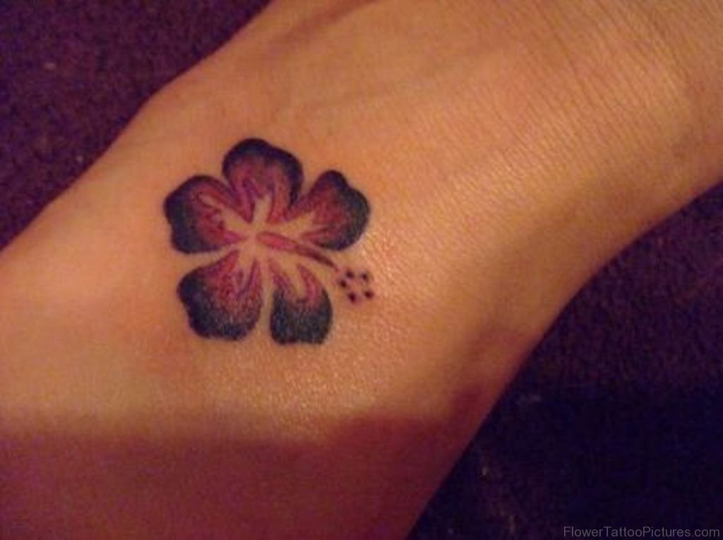 14 Hibiscus Flower Tattoos On Wrist.